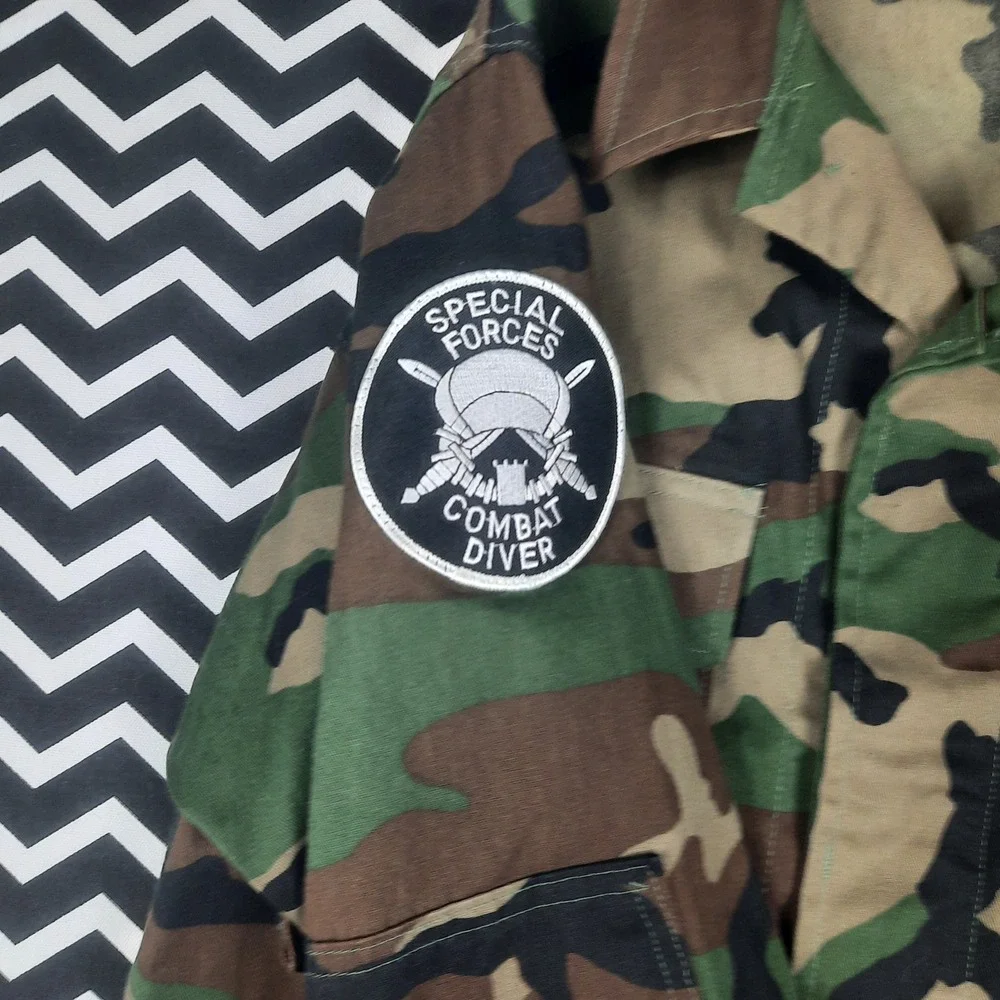 Propper Mens Woodland Camo BDU Field Jacket Special Forces‎ Combat Diver Small